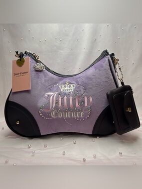 Juicy Couture Dreamy Juicy Shoulder Bag-Lavender/Chocolate 💜🤎